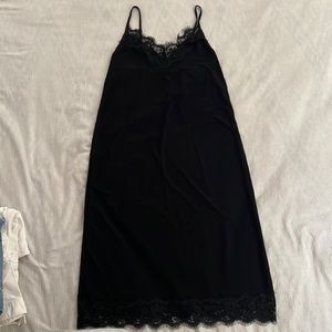 Zara Black Slip Dress Size M